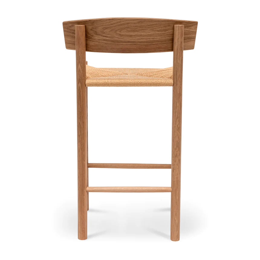 Woven Wooden Bar Chair Stool - Natural