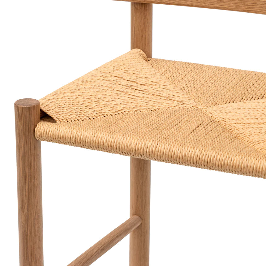 Woven Wooden Bar Chair Stool - Natural