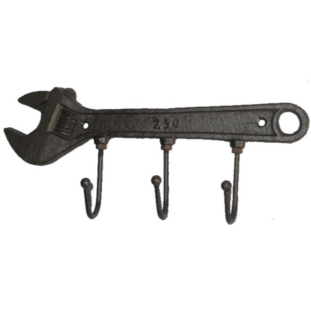 Wrench Cast Iron Triple Wall Hook