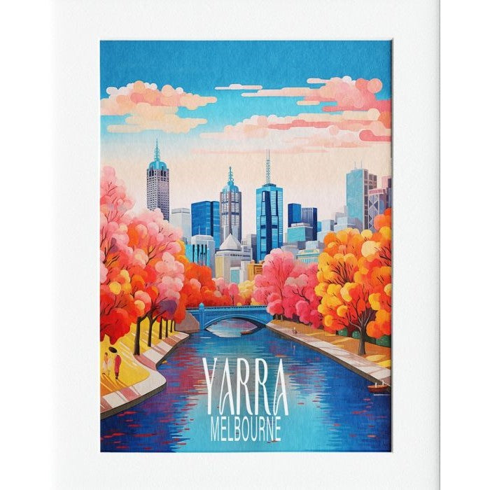 Yarra Valley Mounted Print Wall Decor - 40x50cms