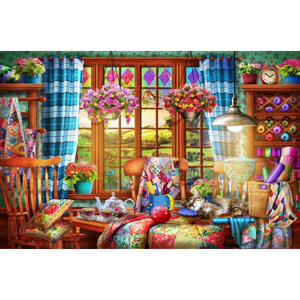 Ye Olde Stitching Room 1000 Pieces Jigsaw Puzzle