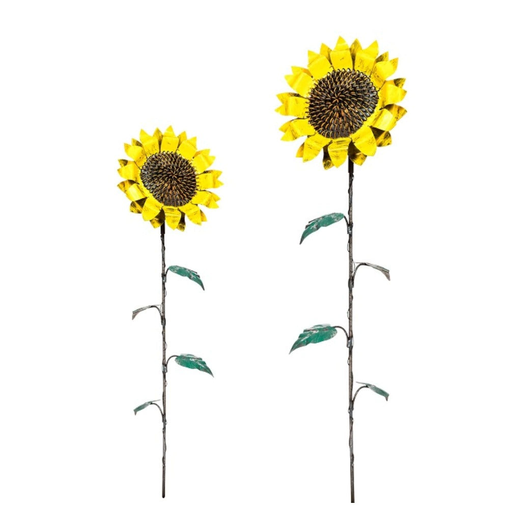 Yellow Charm Sunflower Garden Stake (Available in 2 Sizes)