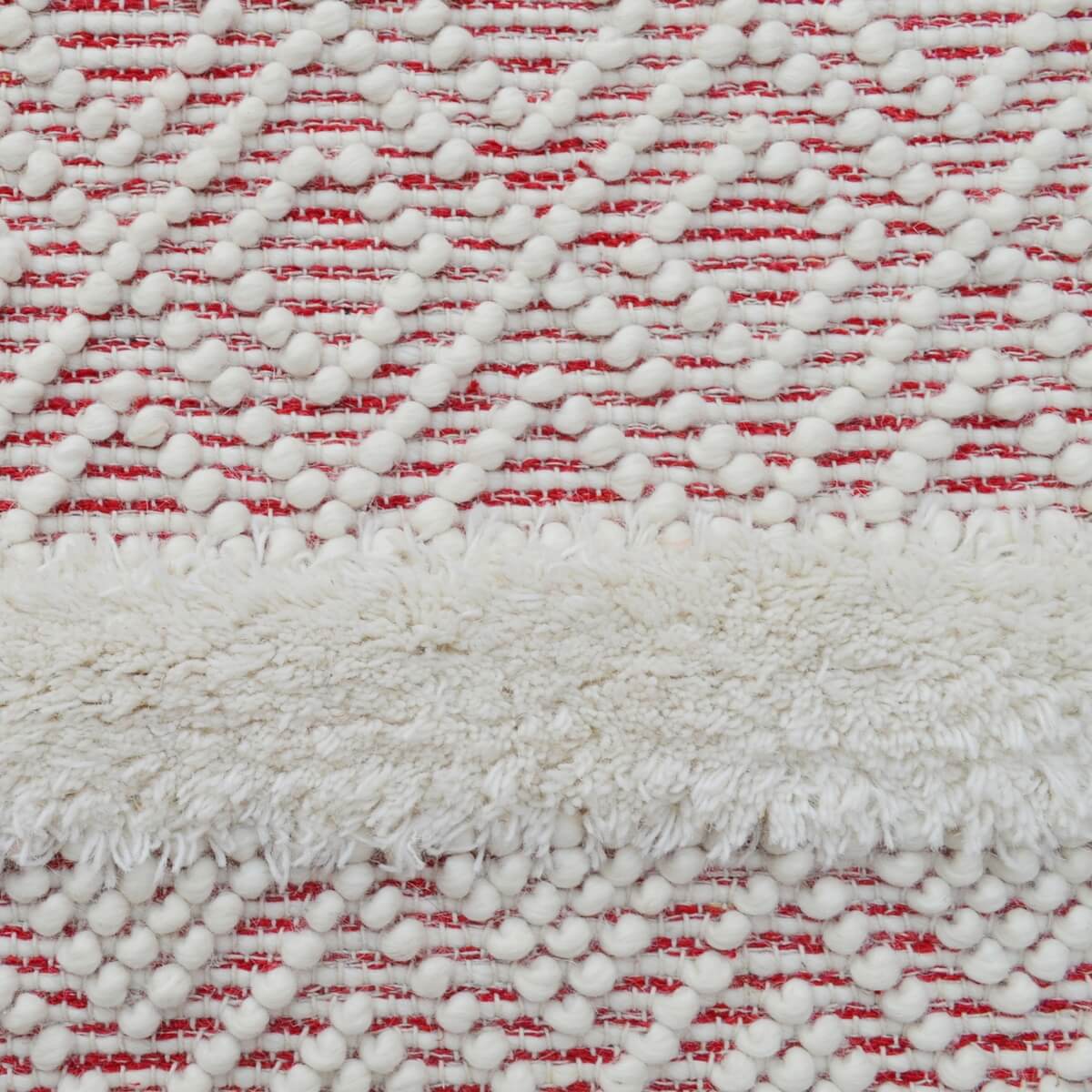 Zenith Geometrical Design Woolen Rug - Red (Available in 4 Sizes)