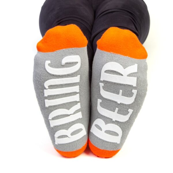 Cozy and Playful Beer Feet Speak Socks