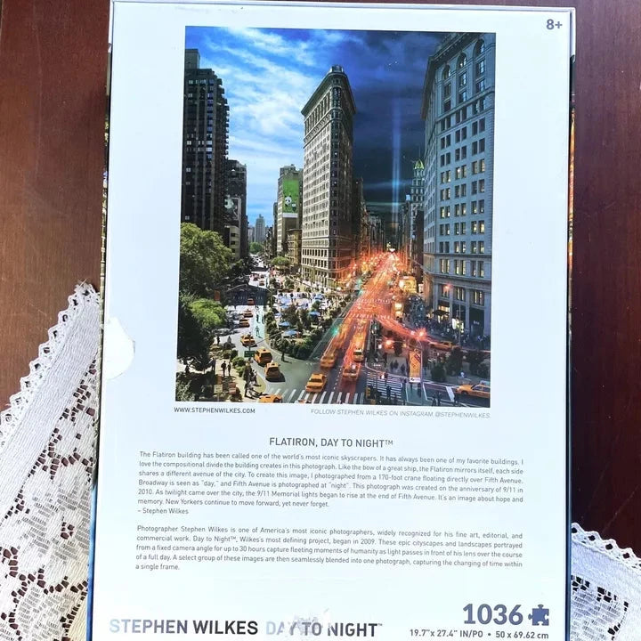 Flatiron, New York, Day to Night 1036 Piece Jigsaw Puzzle