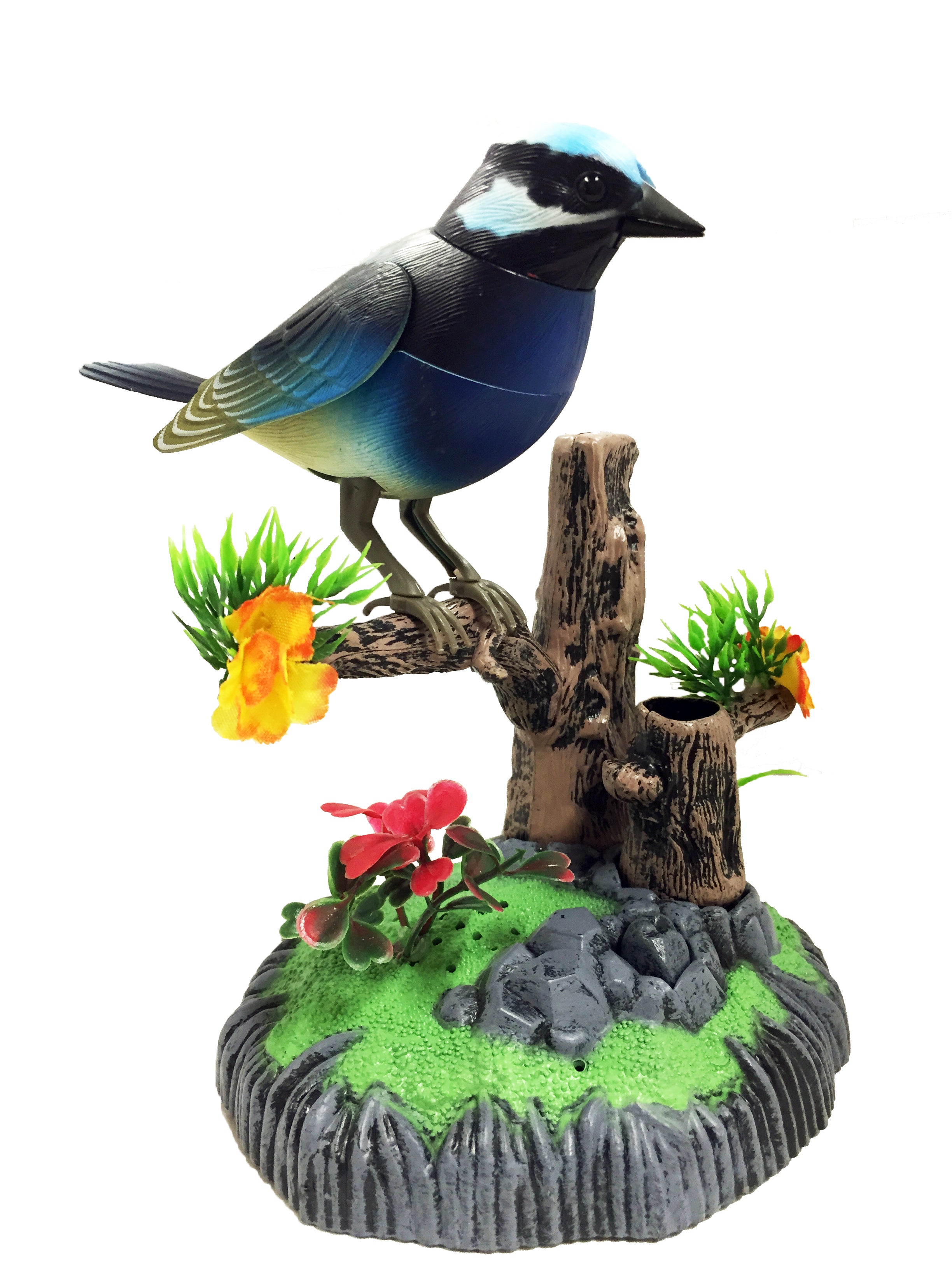 Chirping Blue Wren Sound Sensor Home Decor