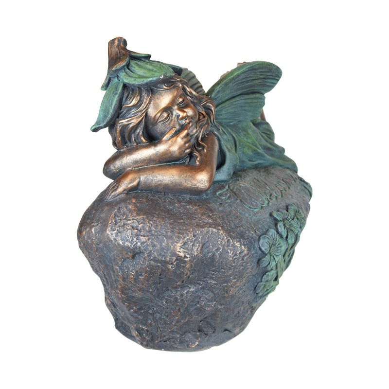 Bronze Leaning Fairy Statue