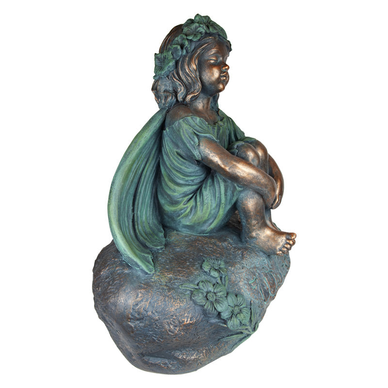 Bronze Relaxing Fairy Statue