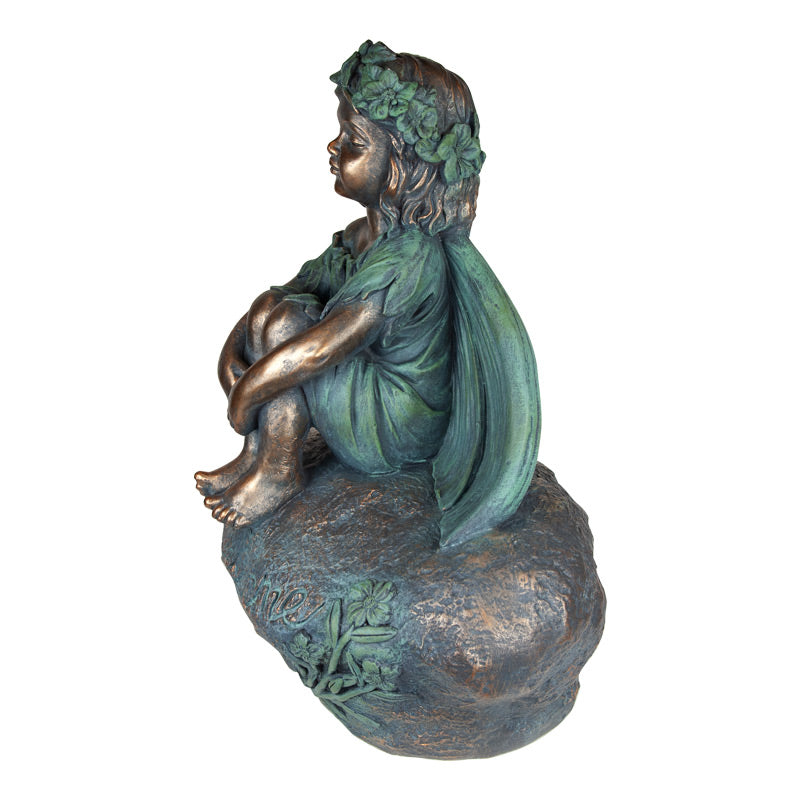 Bronze Relaxing Fairy Statue