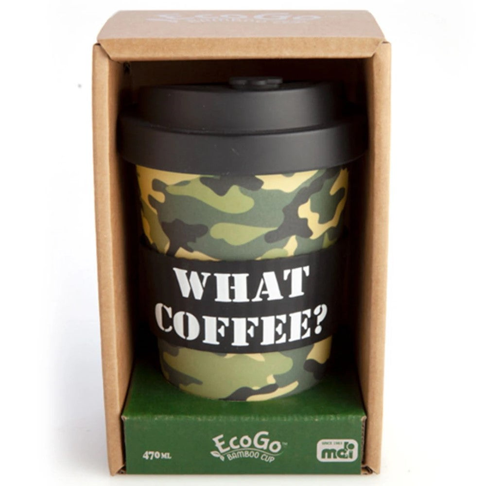 'What Coffee' Camo Bamboo Cup