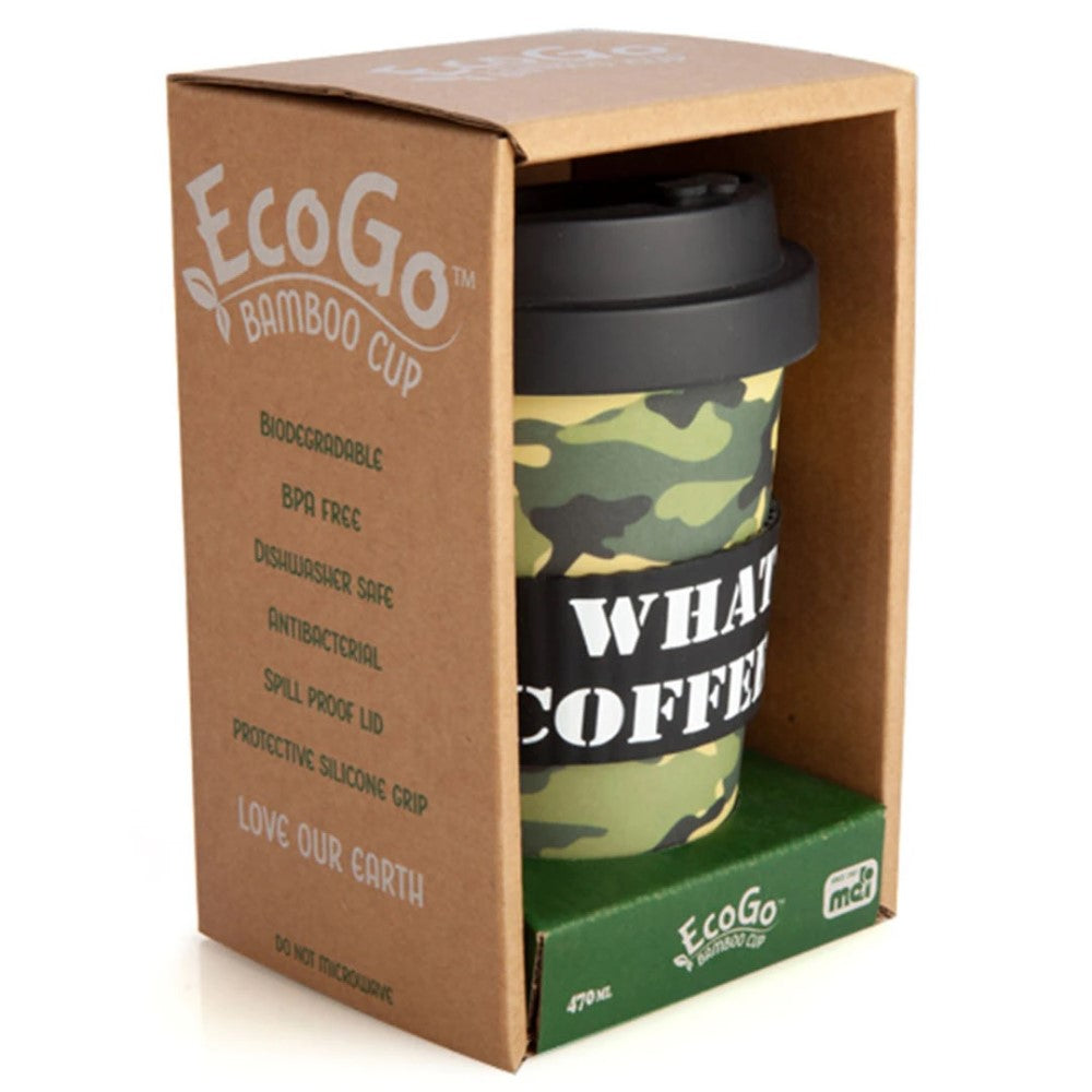 'What Coffee' Camo Bamboo Cup