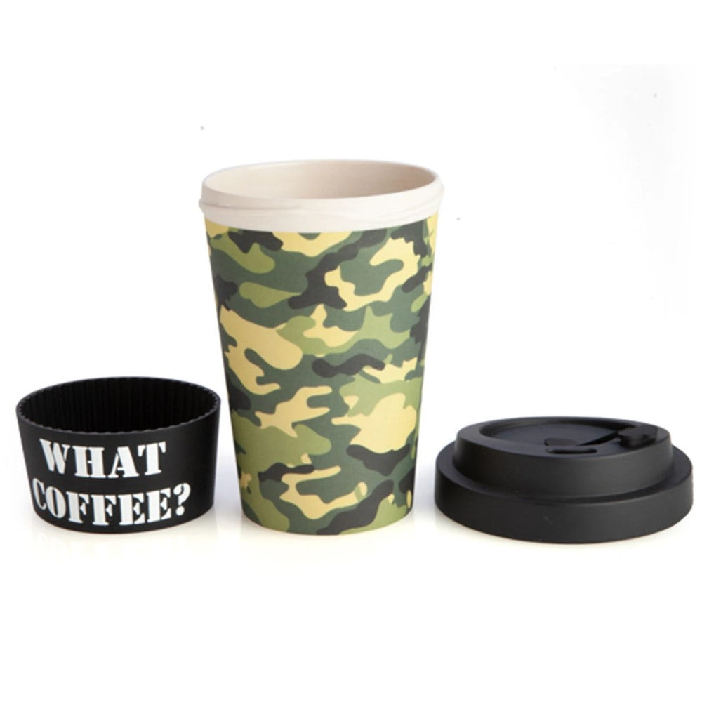 'What Coffee' Camo Bamboo Cup