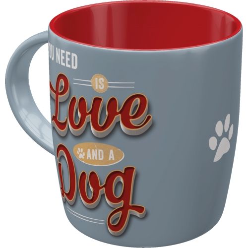 "All You Need is Love And A Dog" Ceramic Coffee Mug