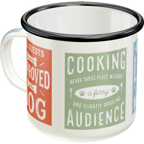 "Dog Rules" Enamel Coffee Mug