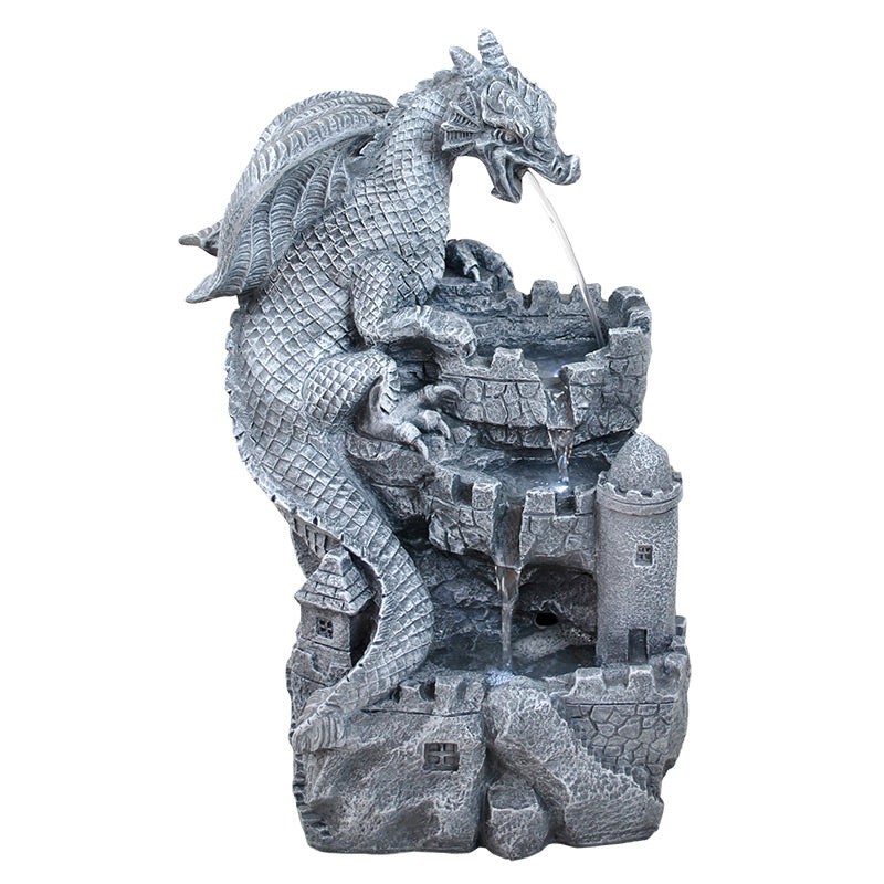 Dragon Fortress Patio Water Fountain