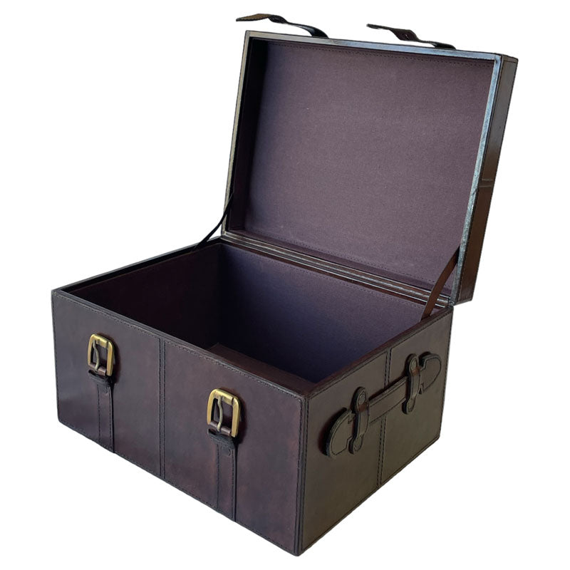 Executive Leather Trunk Box - SMALL (Available in 2 Colors)