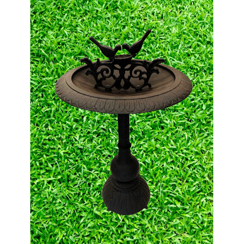 Feathered Oasis Cast Iron Bird Bath (Available in 2 Colors)