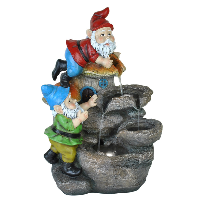 Garden Gnomes Patio Water Fountain