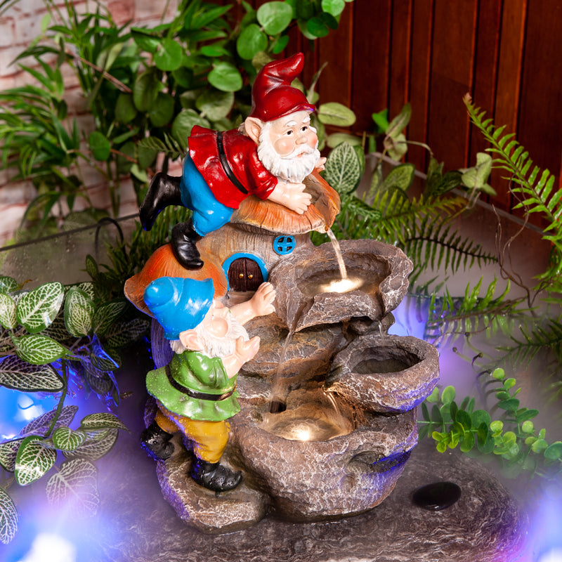 Garden Gnomes Patio Water Fountain