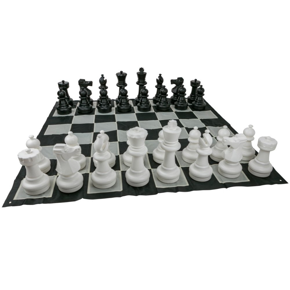 Giant Size Outdoor Chess Game Set W/ Mat 3 x 3m