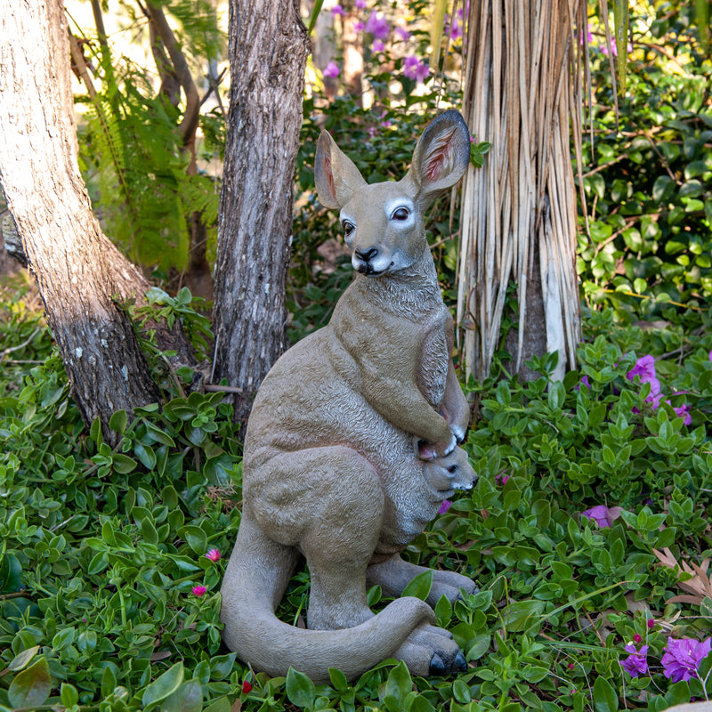 Kangaroo With Joey Outdoor Statue