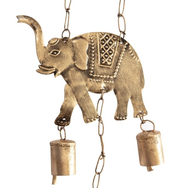 Handcrafted Hanging Chime With Lucky Elephants