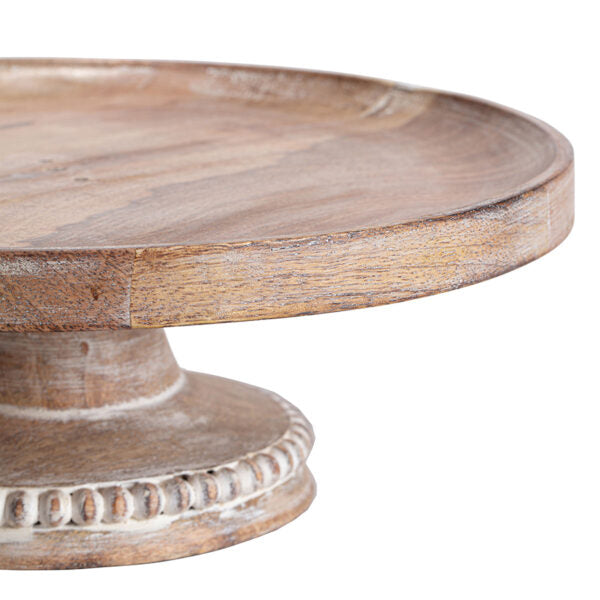 Handcrafted Wooden Beaded Cake Stand