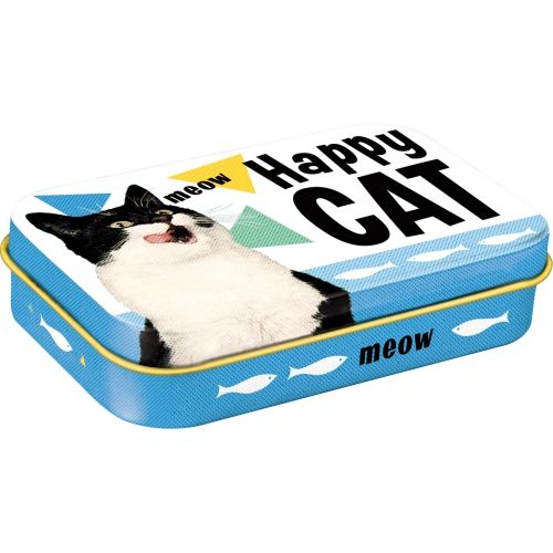 "Happy Cat" Pet Treat Storage Tins