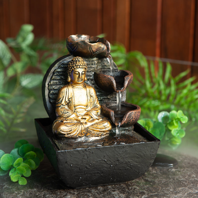 Golden Buddha Indoor Water Fountain