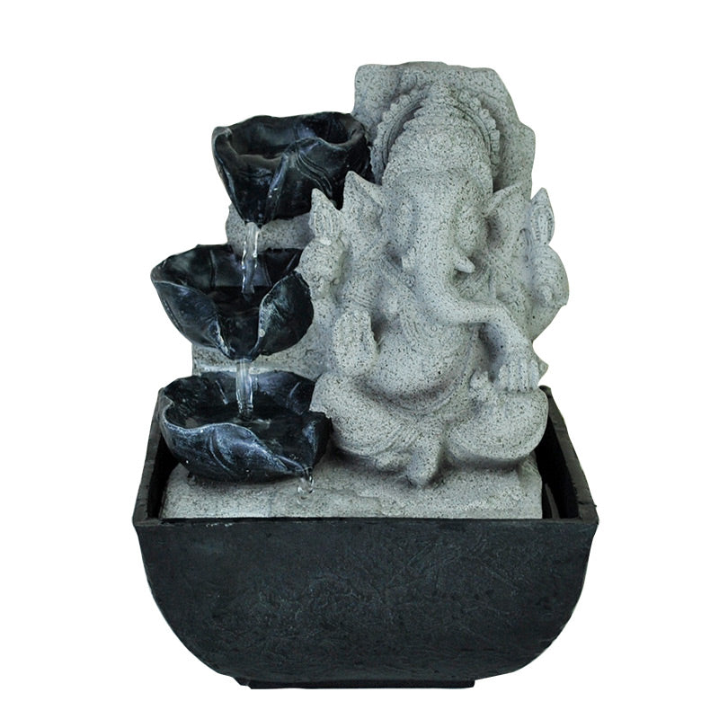 Terrazzo Lord Ganesha Indoor Water Fountain