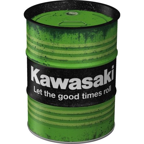 "Kawasaki Let The Good Times Roll" Oil Barrel Money Box