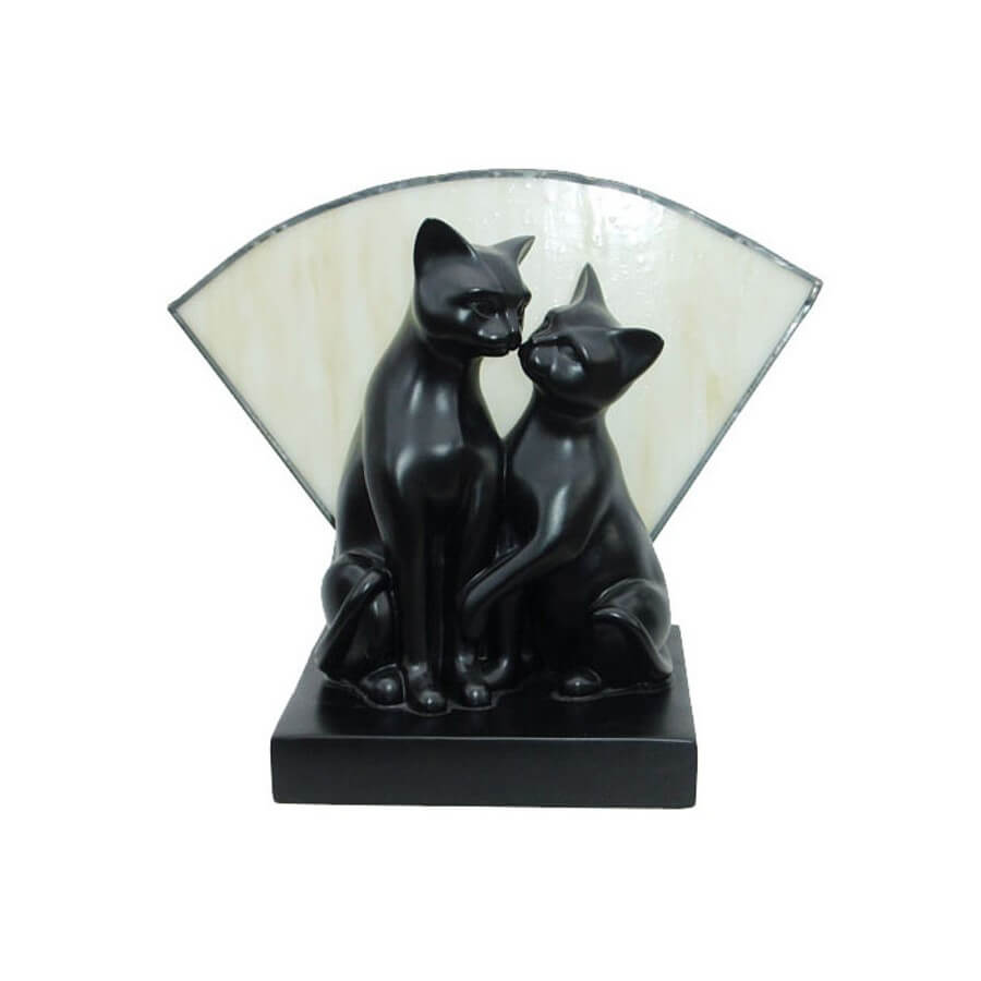 Kissing Cats Table Lamp