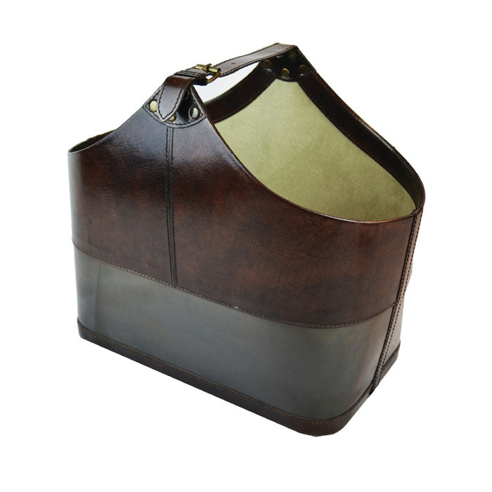 Leather Multipurpose Basket with Metal Base (Available in 2 Colors)