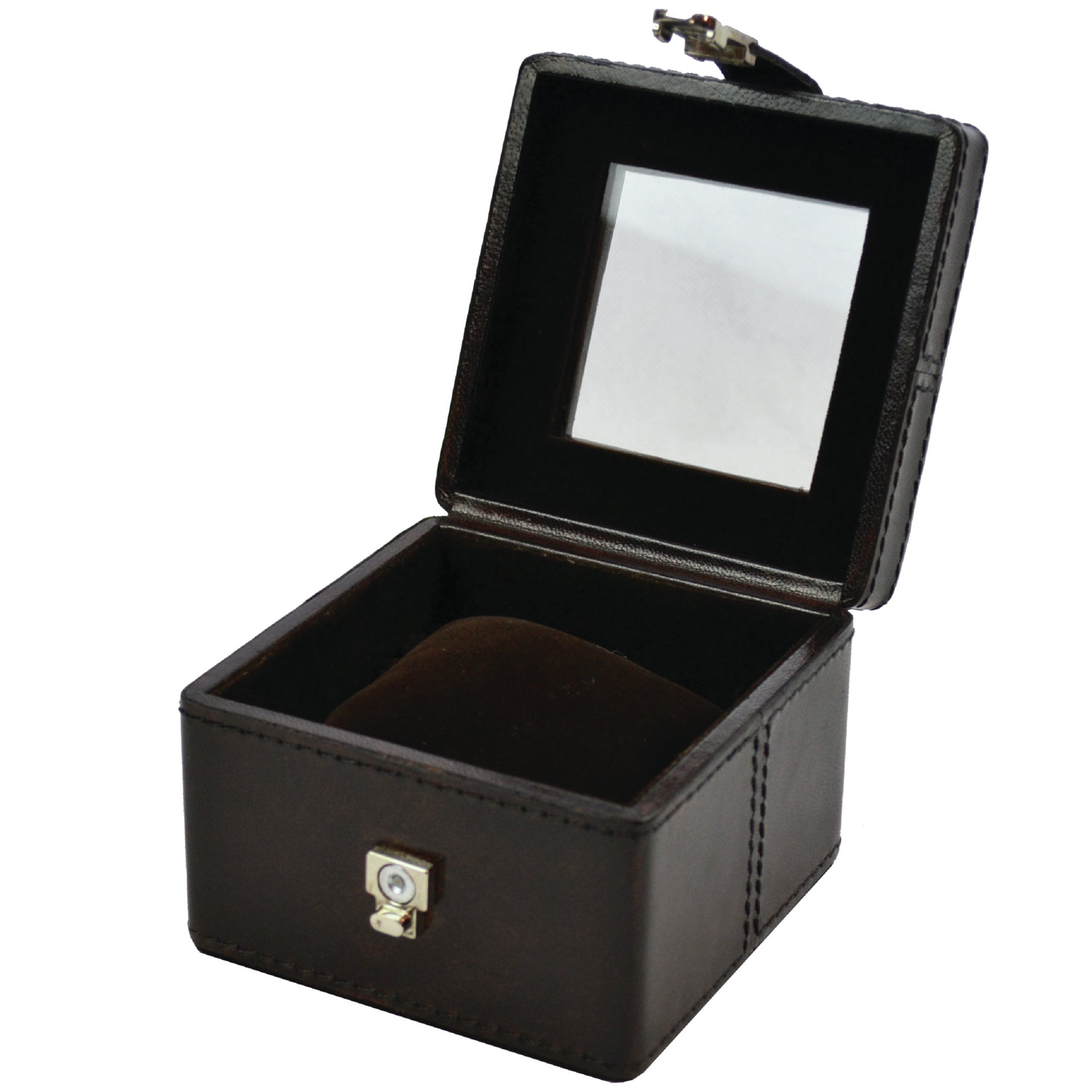 Luxe Single Leather Watch Box W/ Mirror (2 Colors to Choose)