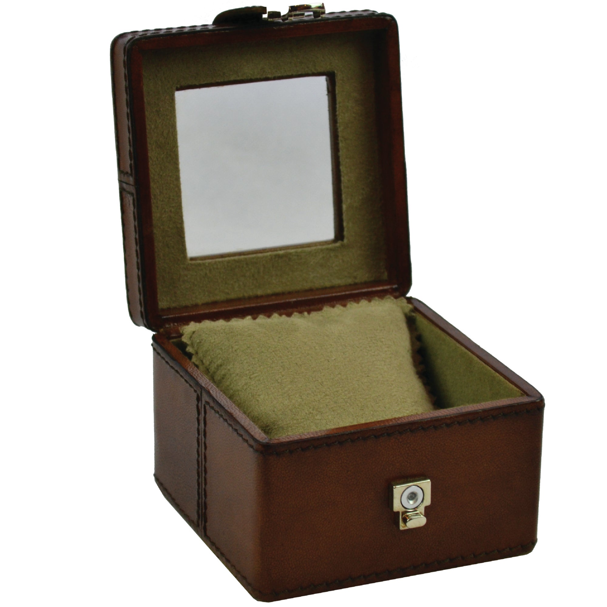 Luxe Single Leather Watch Box W/ Mirror (2 Colors to Choose)