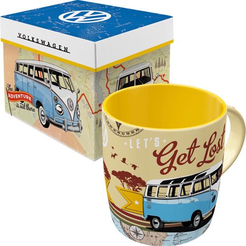 "Let's Get Lost" Ceramic Coffee Mug In Gift Box