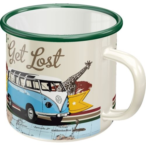 "Let's Get Lost" Enamel Coffee Mug