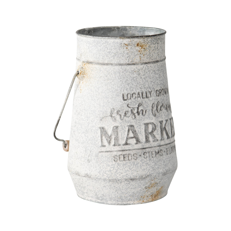 Locally Grown Fresh Flower Market Planter - Distressed Taupe