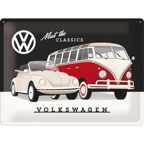 VW Meet The Classics Metal Sign (Available in 2 Colors)