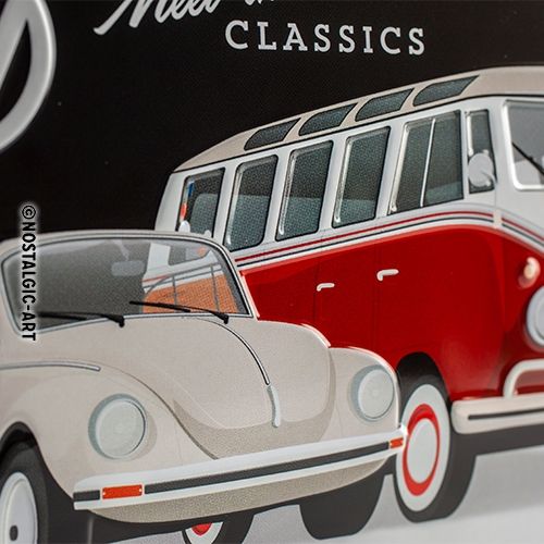 VW Meet The Classics Metal Sign (Available in 2 Colors)