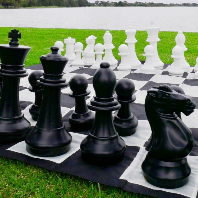 Mega Outdoor Chess Game Set W/ Mat 1.5x1.5m