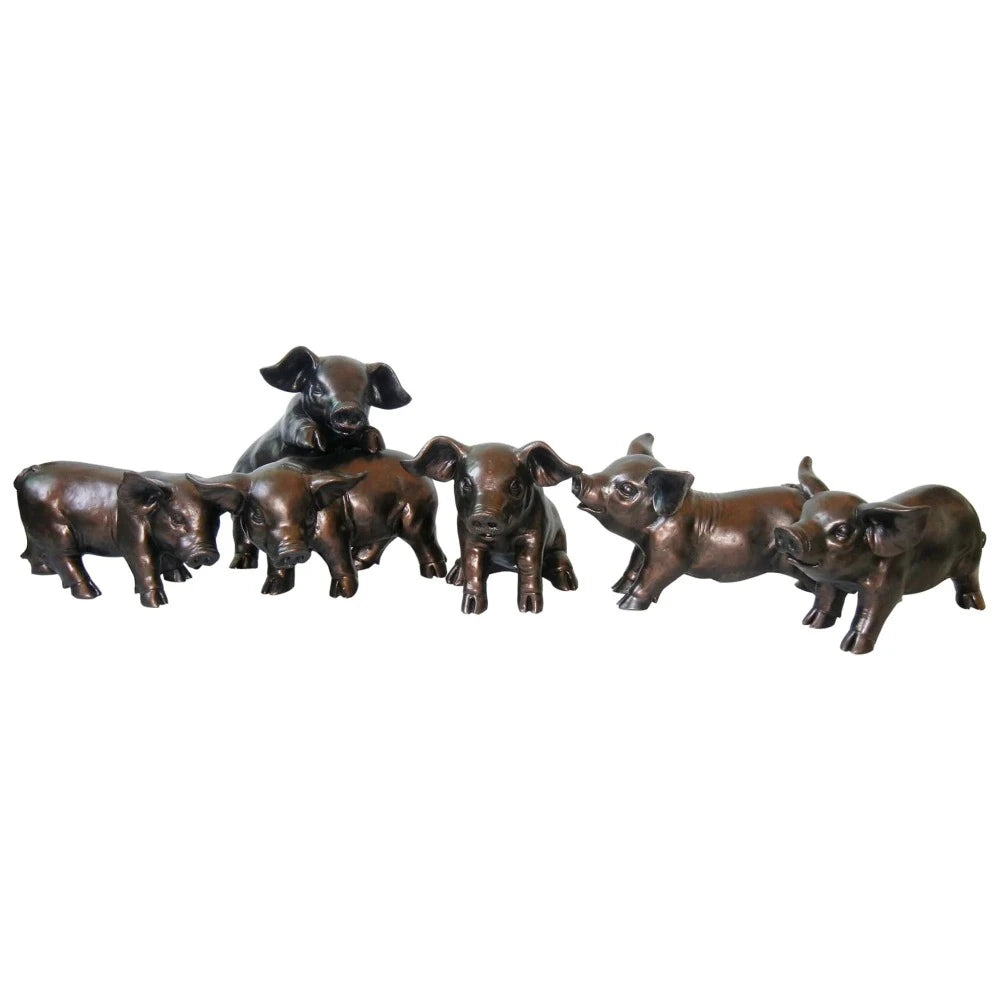 Piglets Set of 6 Statues