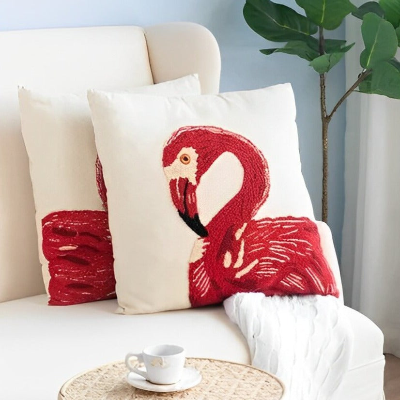 Pink Flamingo Cushions Set of 2