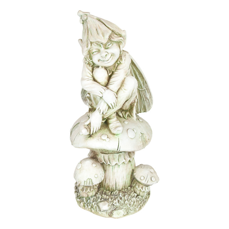 Pixie On Mushroom Statue