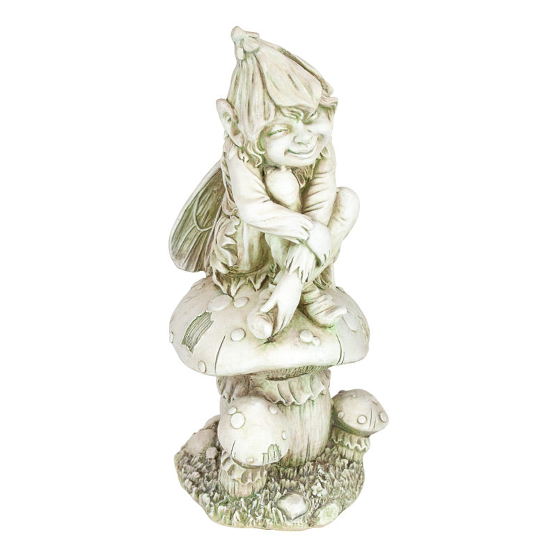 Pixie On Mushroom Statue