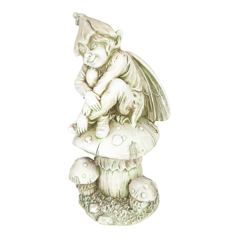 Pixie On Mushroom Statue