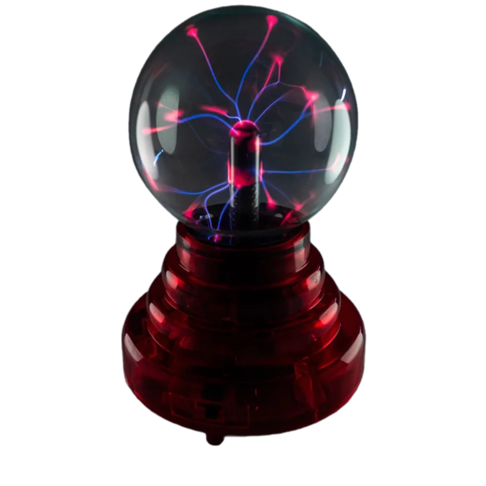 7.5cms Plasma Ball Lamp - Red Base