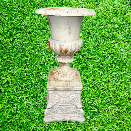 Renaissance Cast Iron Urn On Pedestal (Available in 4 Colors)