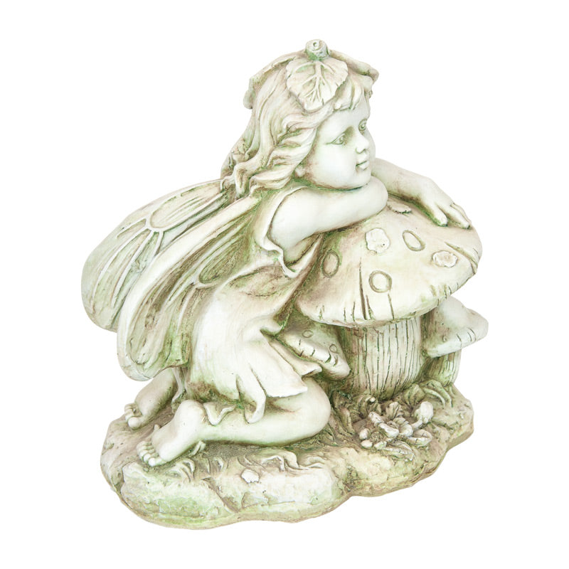 Resting Mushroom Fairy Statue