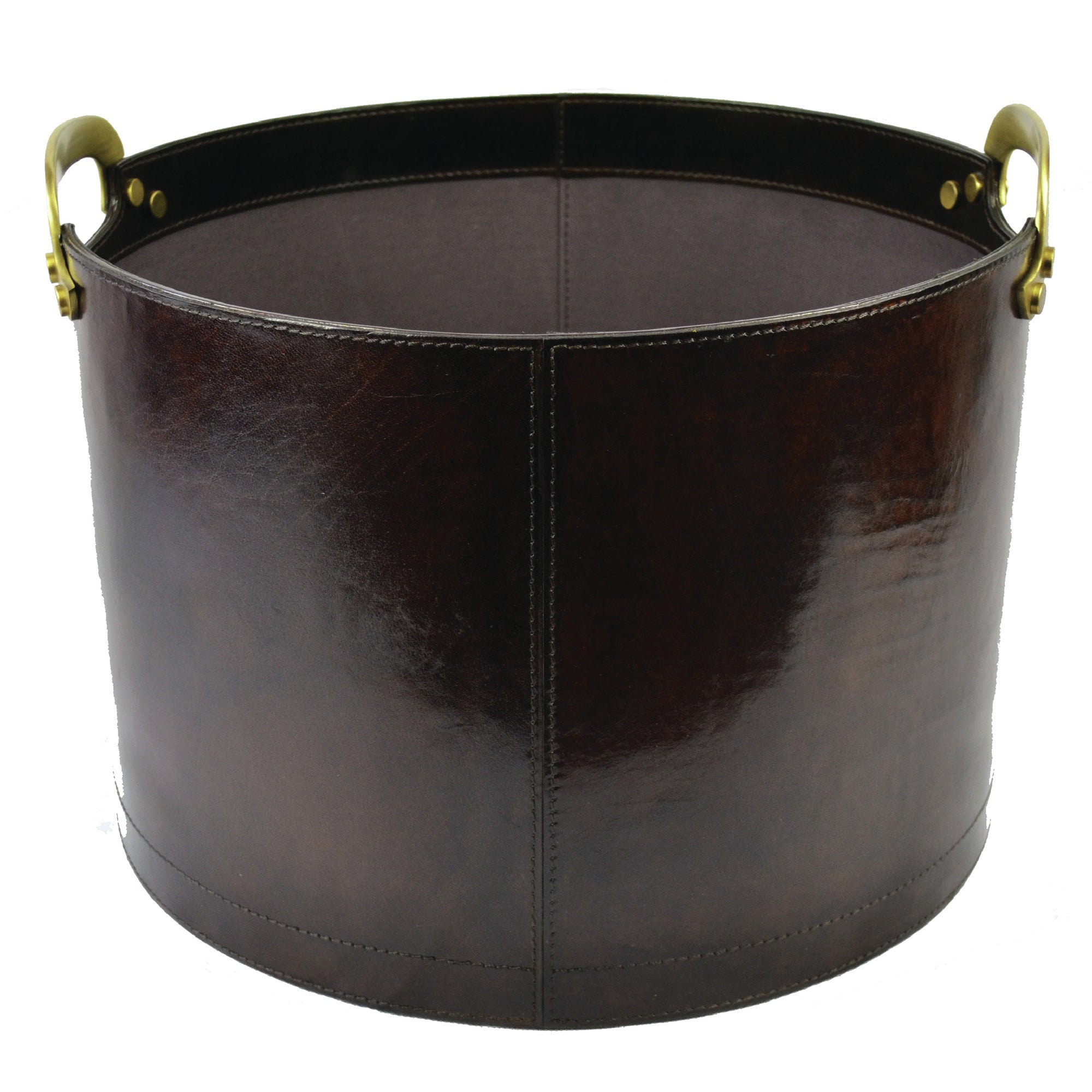 Round Leather Laundry Basket (Available in 2 Colors)